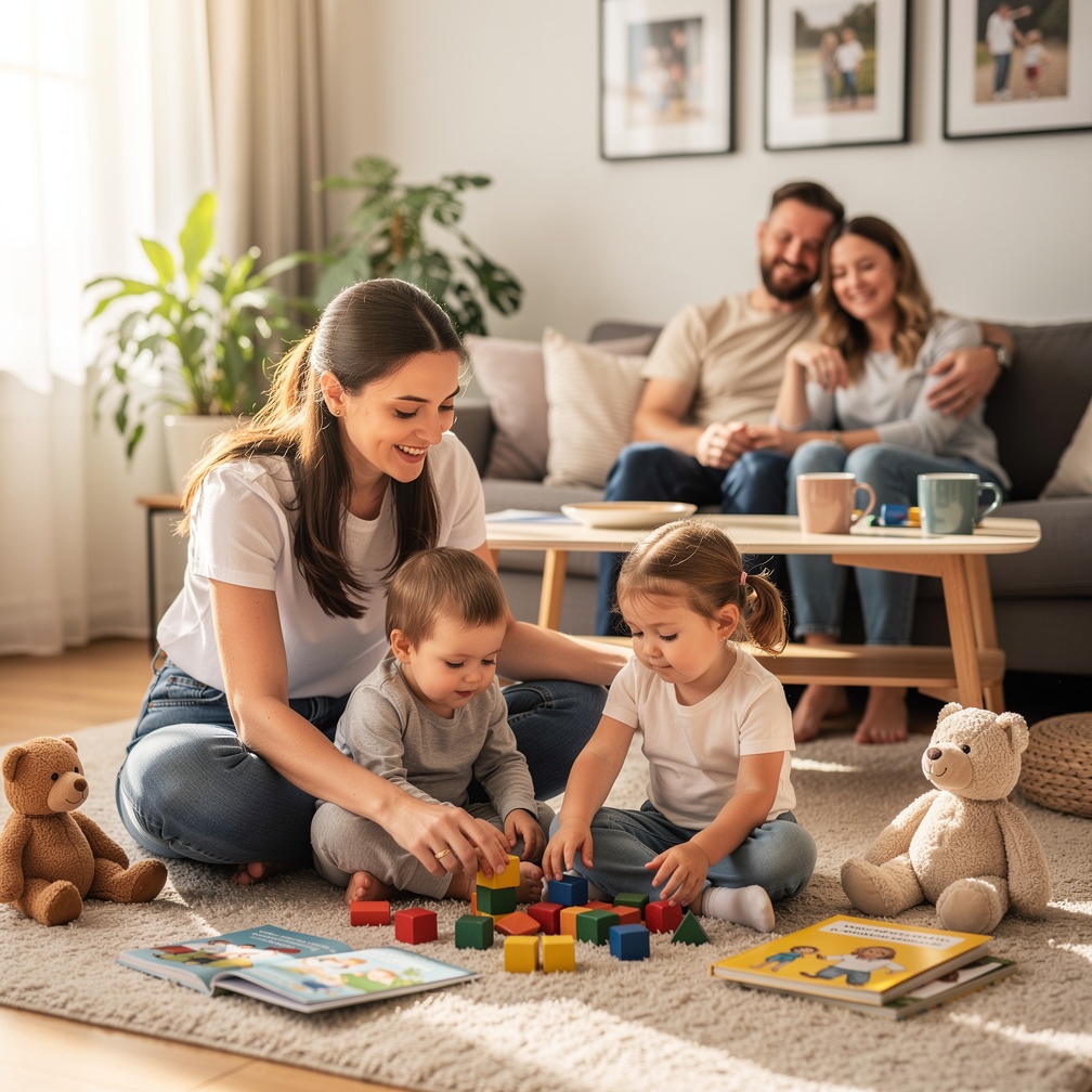 An au pair with a host family